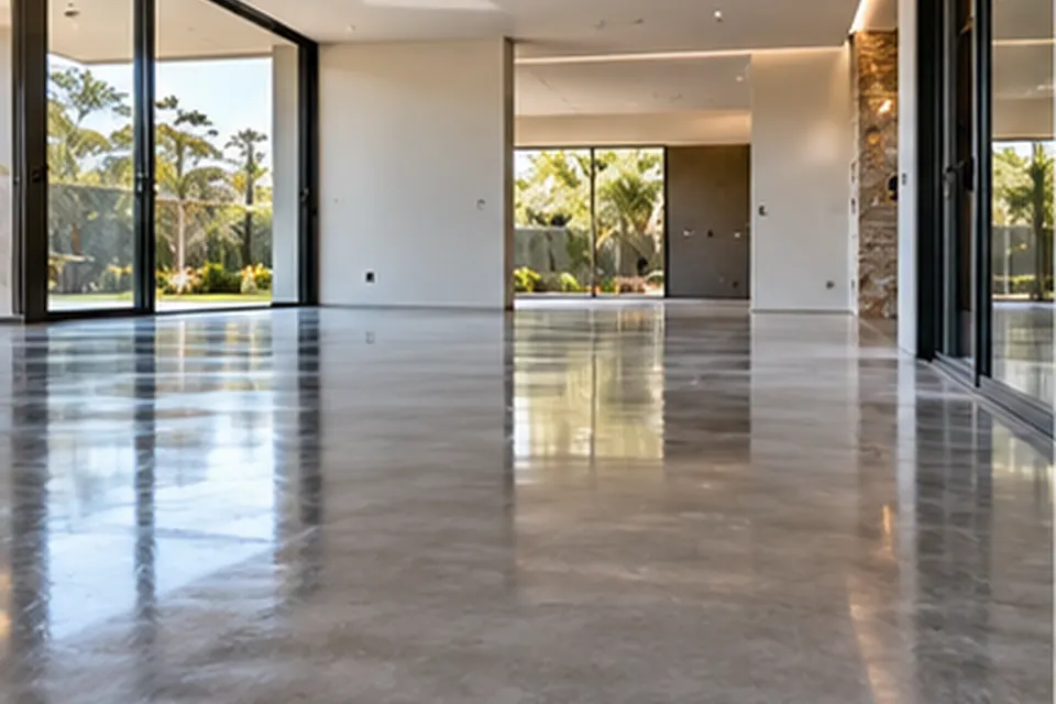 Piso de concreto acabado